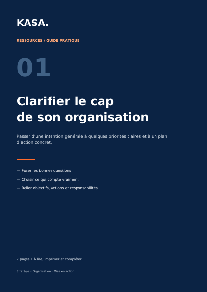 Couverture — Clarifier le cap de son organisation